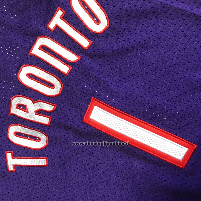 Maglia Toronto Raptors Tracy Mcgrady No 1 Mitchell & Ness 1999-00 Viola